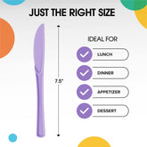 Heavy Duty Lavender Plastic Knives | Case of 1200